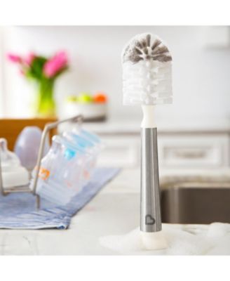 Unisex Shine Stainless Steel Bottle Brush and Refill Brush Head - Baby