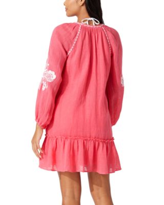Linen Gauze Tunic Swim Cover-Up