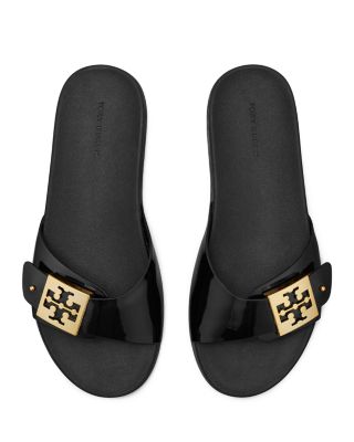 Women&#39;s Slip On Buckled Slide Sandals