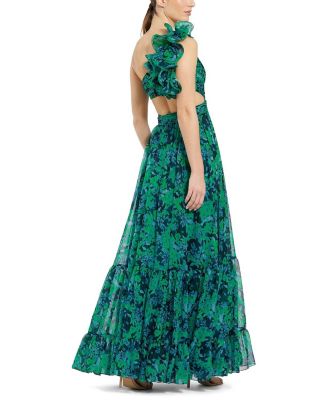 Mac Duggal ★ ONE SHOULDER RUFFLE TIERED BALLGOWN Mac Duggal Women's Ieena Ruffled One Shoulder Tiered Gown