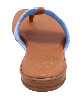 Women's Nice Slip On Woven Slide Thong Sandals