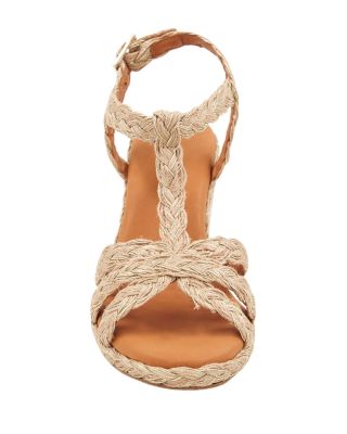 Women's Madina Strappy Raffia Woven Espadrille Wedge Sandals