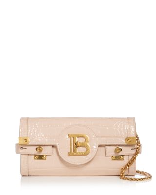 Balmain - B-Buzz Croc Embossed Leather Crossbody Bag