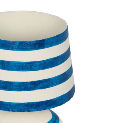 Positano Striped Papier Mache Table Lamp