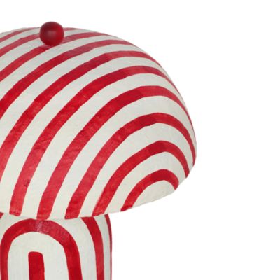 Maiori Striped Papier Mache Table Lamp