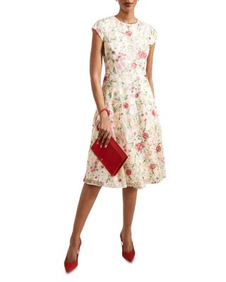 Tia Floral Embroidered Dress