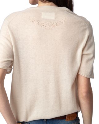 Ida Cashmere Openwork Wings Sweater