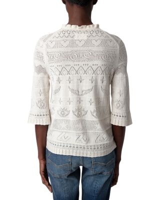 Taho Co Dentelle Cotton Lace Sweater