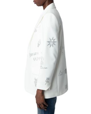 Viva Multistrass Rhinestone Embellished Blazer