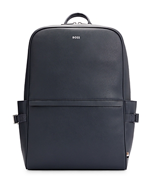Shop Hugo Boss Zair Structured Backpack In Dark Blue