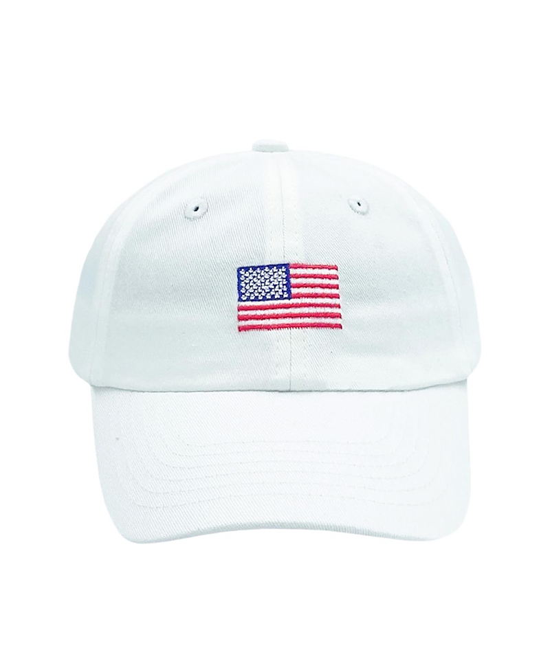 Bits & Bows Boys' American Flag Baseball Hat - Little Kid, Big Kid In Red/white/and Blue