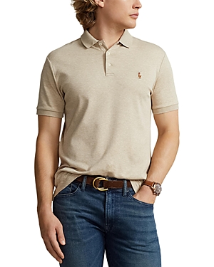 Shop Polo Ralph Lauren Classic Fit Polo Shirt In Beige Heather