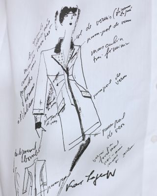 Karl Lagerfeld Paris シャーリングシャツドレス KARL LAGERFELD PARIS Printed Shirt Dress | Bloomingdale's