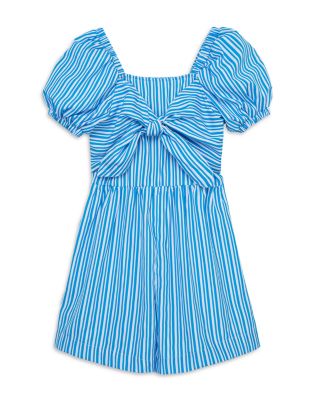 Habitual Kids - Girls' Puff Sleeved Tie Front Romper - Big Kid