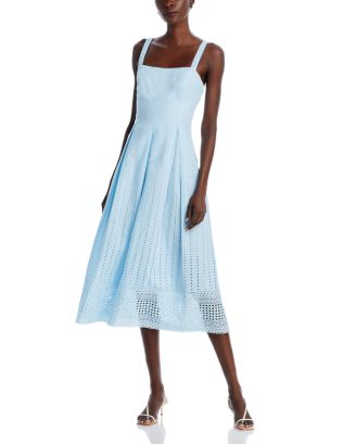 FRENCH CONNECTION Abana Eyelet Midi Dress - 100% Exclusive | Bloomingdale's