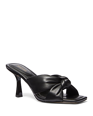 Shop Michael Kors Women's Elena High Heel Mules In Black