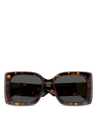 Medusa Plaque Square Sunglasses, 54mm