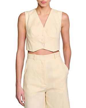 Sandro Cangie Cropped Corset Vest