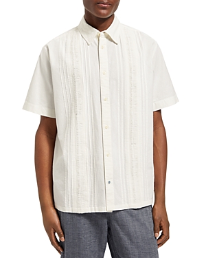 Shop Scotch & Soda Solid Cotton Shirt In White/ Pastel
