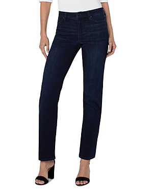 Shop Liverpool Los Angeles Sadie Mid Rise Straight Jeans In Halifax