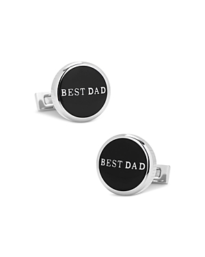 Shop Cufflinks, Inc Best Dad Round Cufflinks In Black