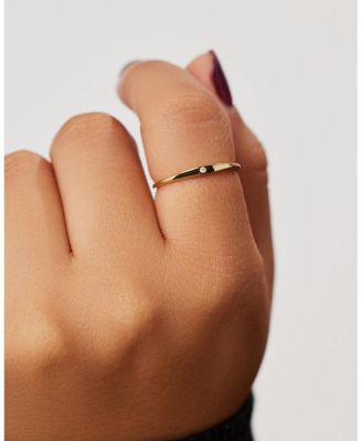 10K Gold Lab Grown Diamond Signet Ring