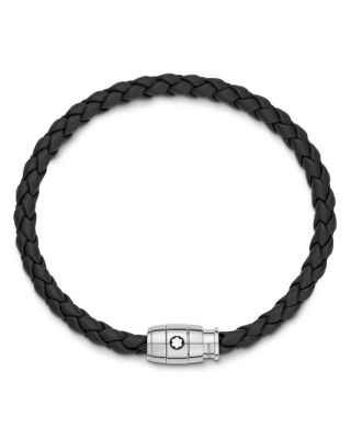 Stainless Steel and Leather Ring Bracelet