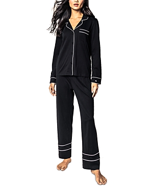 Shop Petite Plume Pima Astaire Pajama Set In Black