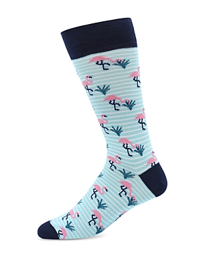 Shop The Men's Store At Bloomingdale's Flamingo Socks - 100% Exclusive In Navy
