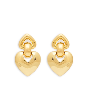 Double Heart Drop Earrings, 2L