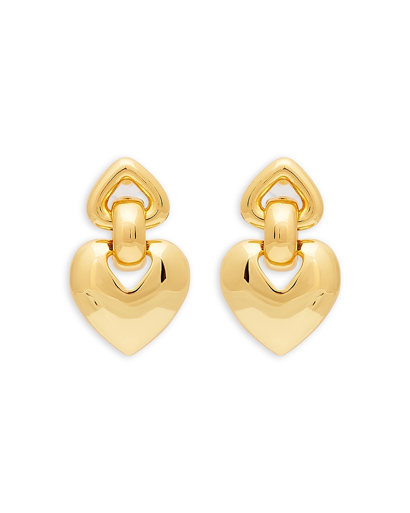 Kenneth Jay Lane Double Heart Drop Earrings, 2L
