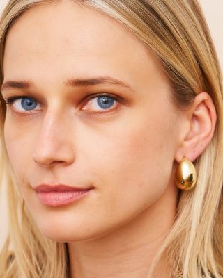 Dome J Hoop Earrings