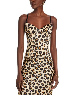 Sergio Hudson - Animal Print Underwire Bustier