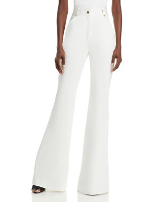 Sergio Hudson High Rise Flare Leg Pants