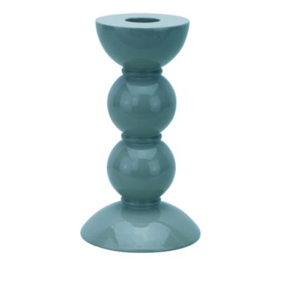 Lacquered Bobbin-Shaped Candlestick, Medium