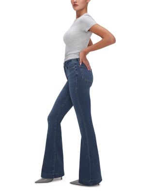 Good Legs High Rise Flare Jeans in B004