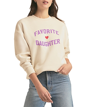 Shop Favorite Daughter Logo Graphic Sweatshirt In Gardenia