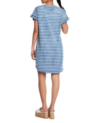 Ruffle Sleeve V Neck T Shirt Dress