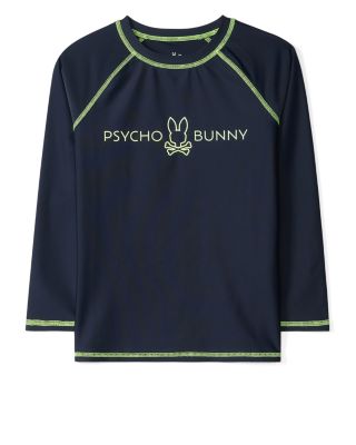 Psycho Bunny Unisex Long Sleeved Rash Guard - Little Kid, Big Kid