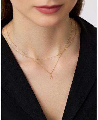 10K Gold Layered Letter Necklace