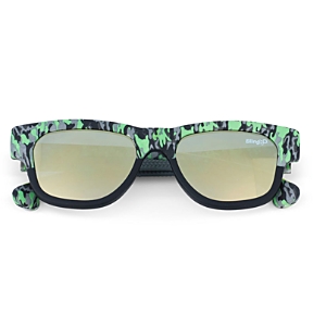 Shop Bling2o Boys' Fire Island Camo Calm Sky Sunglasses - Ages 2-7 In Green