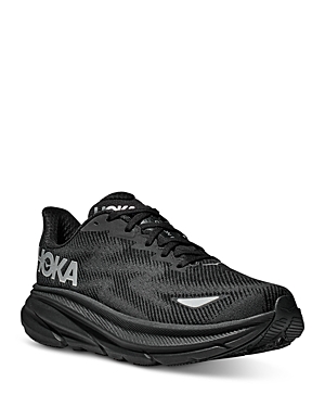 Shop Hoka Men's Clifton 9 Gtx Sneakers In Black/black