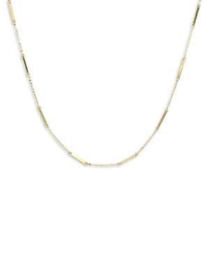 Moon & Meadow 14k Yellow Gold Polished Bar Station Statement Necklace, 18