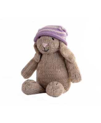 Melange Collection - Knit Cotton Brown Bunny In Slouch Hat - Ages 0+