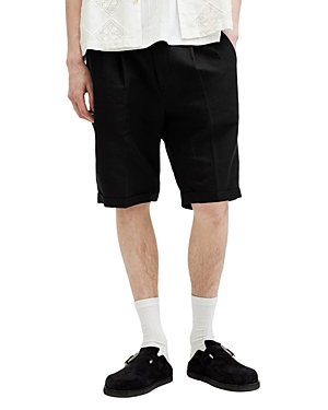 Shop Allsaints Ora Tallis Shorts In Faded Black