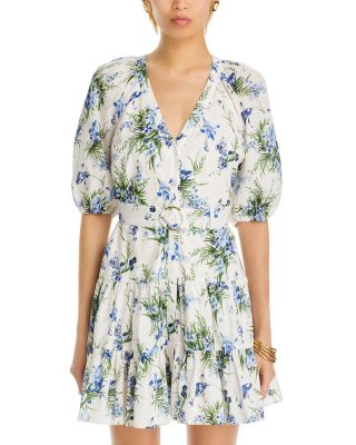 関税,送料無料Veronica Beard Dewey花柄ミニワンピース Veronica Beard Dewey Mini Shirt Dress | Bloomingdale's