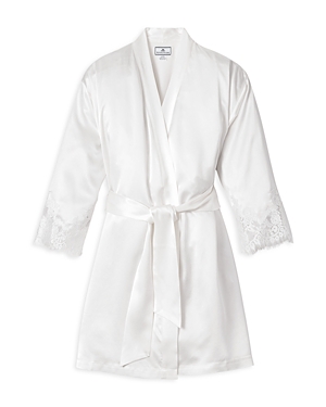 White Silk Lace Robe