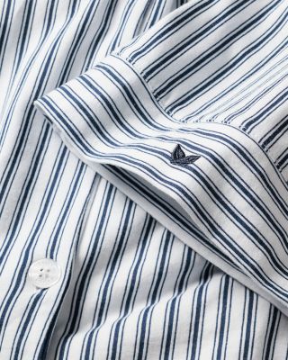 French Ticking Wide Leg Pajama Set