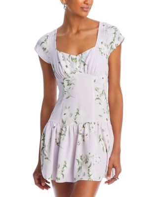 AQUA - Drop Waist Floral Dress - Exclusive