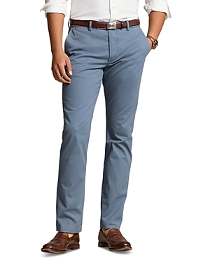 Shop Polo Ralph Lauren Stretch Straight Fit Twill Pants In Blue